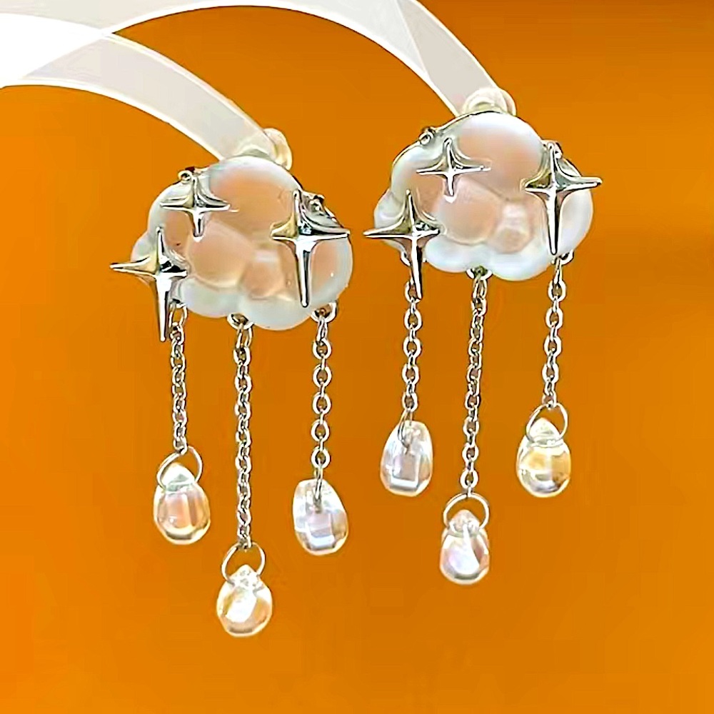Cloud Statement Earrings - image 1